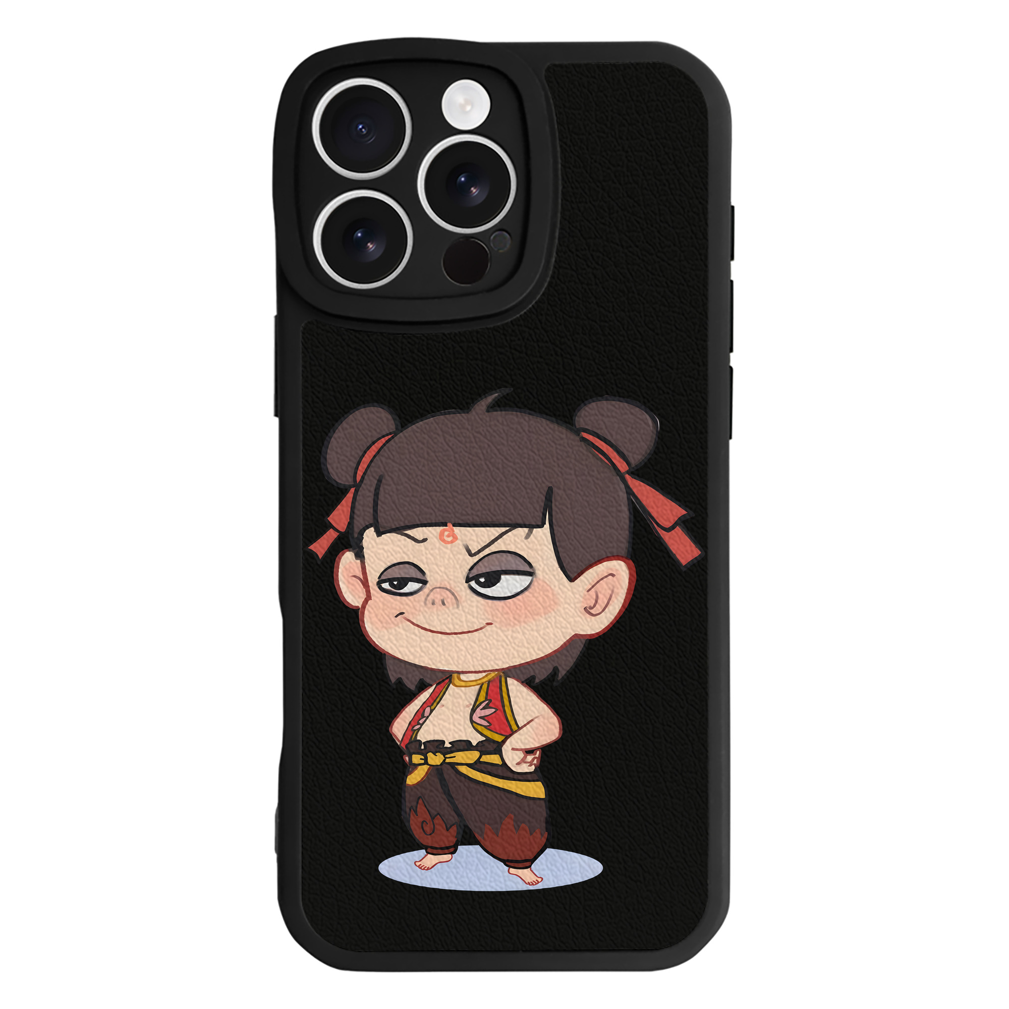 （画像用） Ne Zha 2 ナタ 魔童の大暴れ 【iPhone 16シリーズ対応】シリコンスマホケース（レザー調） 材質：シリコン